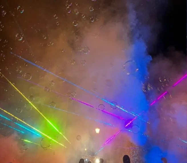 レーザー×シャボン玉ショー